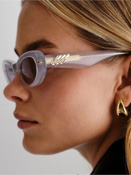 Le Specs Accessories - Le Specs Numero Uno Oval Sunglasses In Mist New